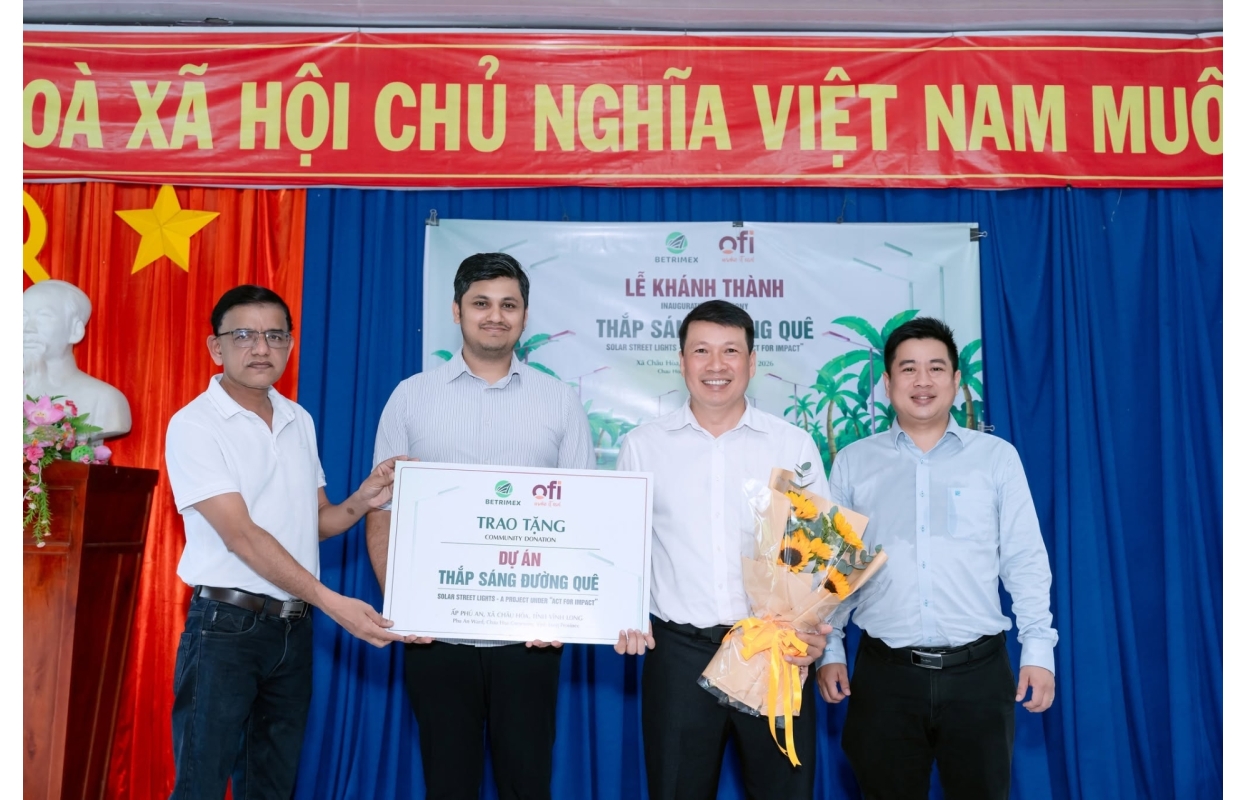 Dự Án Betrimex Thắp Sáng Đường Quê Xã Châu Hoà