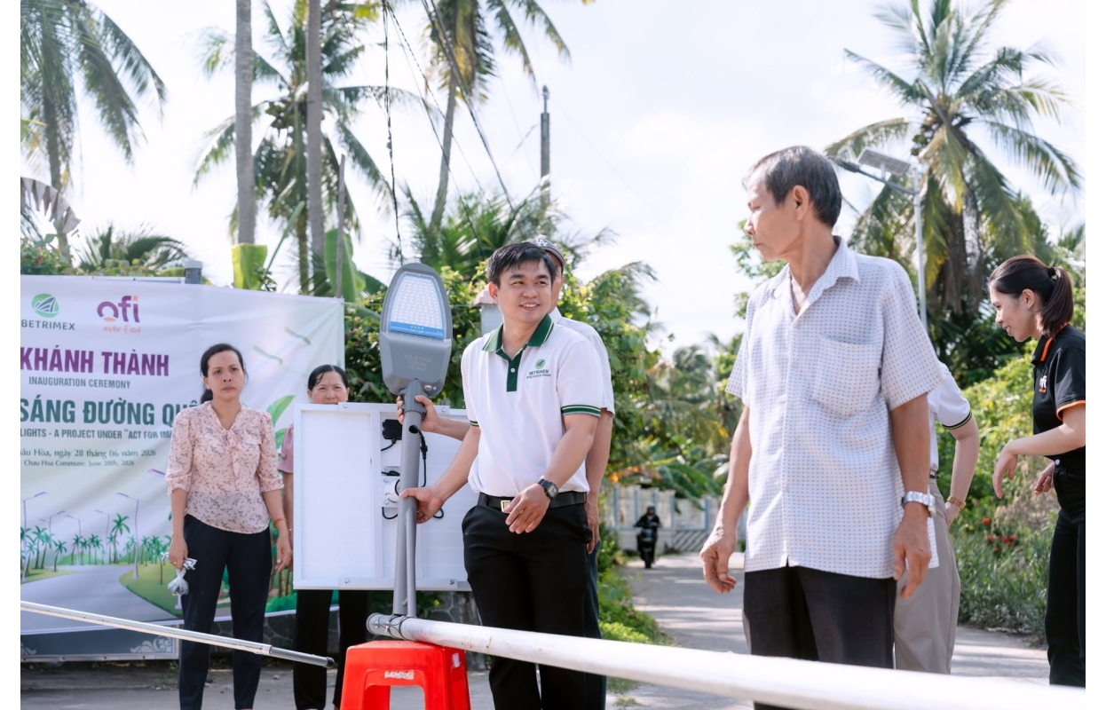 Dự Án Betrimex Thắp Sáng Đường Quê Xã Châu Hoà